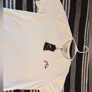 Men Designer Rusty White Cotton Tshirt